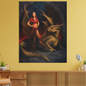 Lady und der Drache Leinwanddruck (Insitu (Wohnzimmer))