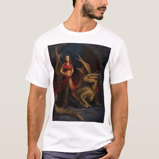 Lady und der Drache T-Shirt (Vorderseite)