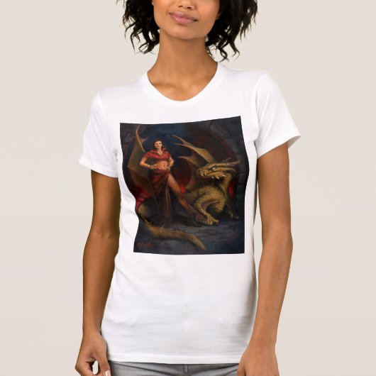 Lady und der Drache T-Shirt (Vorderseite)