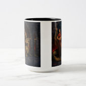 Lady und der Drache Zweifarbige Tasse (Mittel)