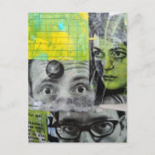 Lady und die Ärzte Mixed Media Collage Postkarte (Vorderseite)