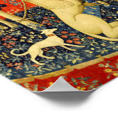 Lady und die Unicorn Mittelalterliche Tapisserie Poster (Ecke)