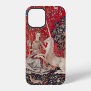 Lady und Einhorn Mittelalter-Teppich-Anblick iPhone 12 Hülle