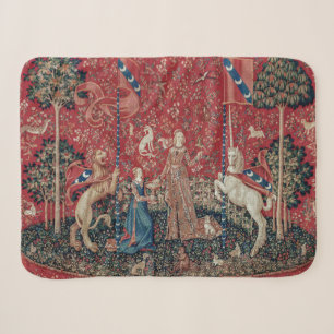 Lady und Einhorn Mittelalter-Teppich Geschmack Sherpadecke