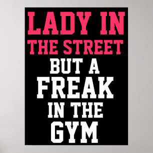 Lady und Freak Workout Motivierend Poster