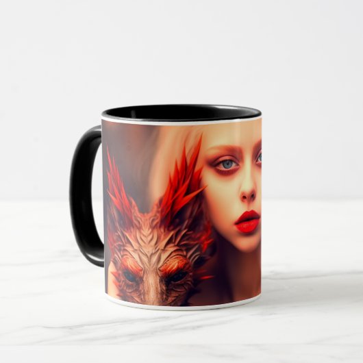 Lady und Kreatur Tasse (Vorderseite Links)