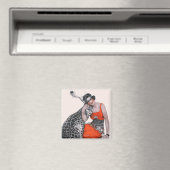 Lady und Leopard Magnet (In Situ (Geschirrspüler))