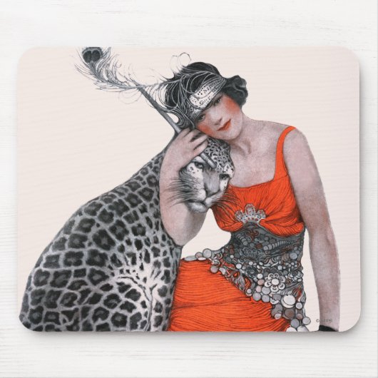 Lady und Leopard Mousepad (Vorne)