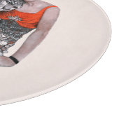 Lady und Leopard Schneidebrett (Ecke)