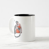 Lady und Leopard Zweifarbige Tasse (Vorderseite Links)