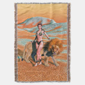 Lady und Lion Decke (Vorderseite Vertikal)