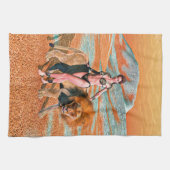 Lady und Lion Handtuch (Horizontal)