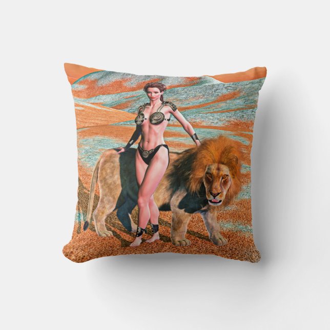 Lady und Lion Kissen (Vorderseite)