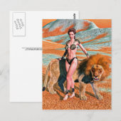 Lady und Lion Postkarte (Vorne/Hinten)
