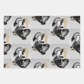 Lady und Nachteule Geschenkpapier Set (Vorderseite 3)