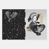 Lady und Nachteule Geschenkpapier Set (Vorderseite 2)