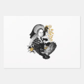 Lady und Nachteule Geschenkpapier Set (Vorderseite)