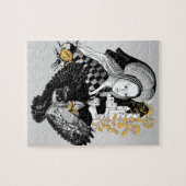 Lady und Nachteule Puzzle (Horizontal)