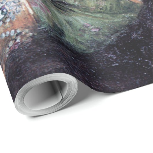 Lady und Rose, John William Waterhouse Geschenkpapier (Rolleneckpunkt)