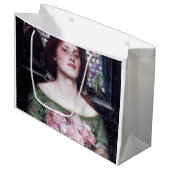 Lady und Rose, John William Waterhouse Große Geschenktüte (Vorderseite Schrägansicht)