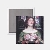 Lady und Rose, John William Waterhouse Magnet (Vorderseite/Rückseite)