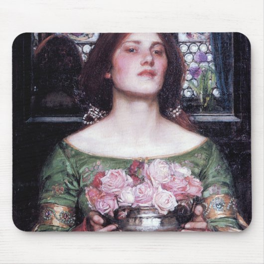 Lady und Rose, John William Waterhouse Mousepad (Vorne)