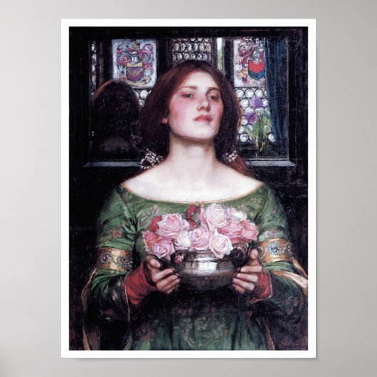 Lady und Rose, John William Waterhouse Poster (Vorne)