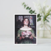 Lady und Rose, John William Waterhouse Postkarte (Stehend Vorderseite)