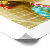 Lady und Tennis Poster (Ecke)