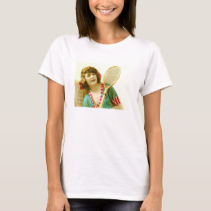 Lady und Tennis T-Shirt