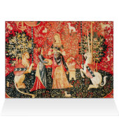 LADY UND UNICORN Blume, Tiere Fantasy Weihnachten (Innenansicht Horizontal (Oben))