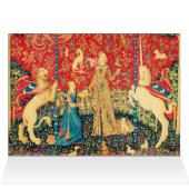 LADY UND UNICORN Blume, Tiere Fantasy Weihnachten (Innenansicht Horizontal (Oben))