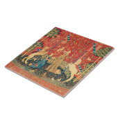 LADY UND UNICORN Fantasy Blume, Tiere Fliese (Seite)