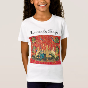 LADY UND UNICORN FÜR MAGIC Fantasy Blume, Tiere T-Shirt