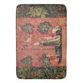 LADY UND UNICORN Lion, Fantasy-Blume, Tiere Badematte (Vorderseite Vertikal)