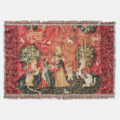 LADY UND UNICORN Lion, Fantasy-Blume, Tiere Decke (Vorderseite)