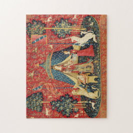 LADY UND UNICORN Lion, Fantasy-Blume, Tiere Puzzle