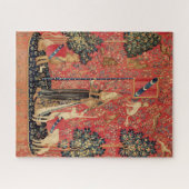 LADY UND UNICORN Lion, Fantasy-Blume, Tiere Puzzle (Horizontal)