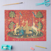 LADY UND UNICORN Lion, Fantasy-Blume, Tiere Seidenpapier (Basteln)