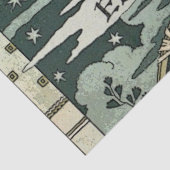 LADY UND UNICORN PEGASUS IN BLAUE STARRY SKY SEIDENPAPIER (Detail)