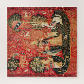 LADY UND UNICORN Riech, Löwe, Blume, Tiere Puzzle (Vertikal)