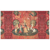 LADY UND UNICORN Riech, Löwe, Blume, Tiere Tischdecke (Vorderseite (Horizontal))