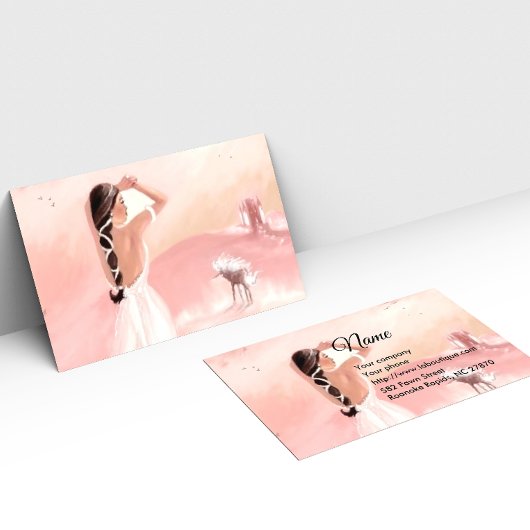 Lady & Unicorn Business Card Visitenkarte