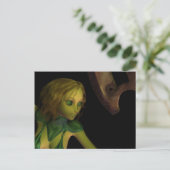 Lady unter der Ax-Post-Karte Postkarte (Stehend Vorderseite)