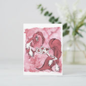 Lady Valentine Feiertagspostkarte (Stehend Vorderseite)