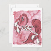 Lady Valentine Feiertagspostkarte (Vorne/Hinten)