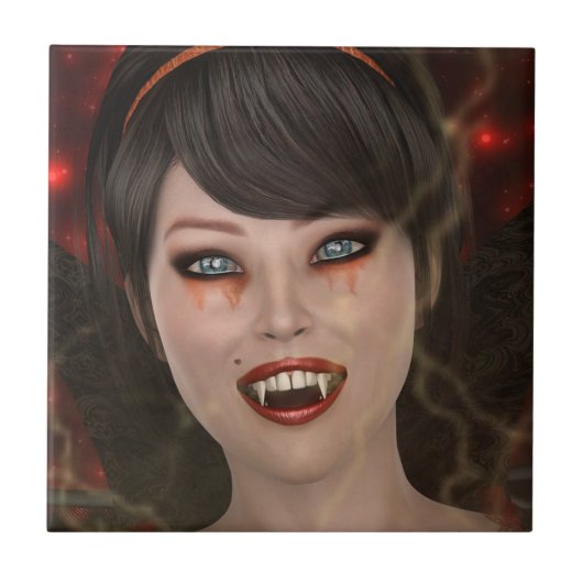 Lady Vamp Fliese (Vorderseite)