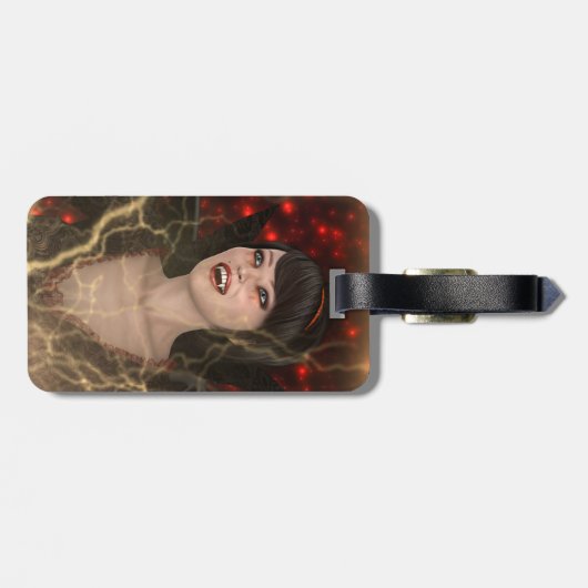 Lady Vamp Gepäckanhänger (Rückseite horizontal)