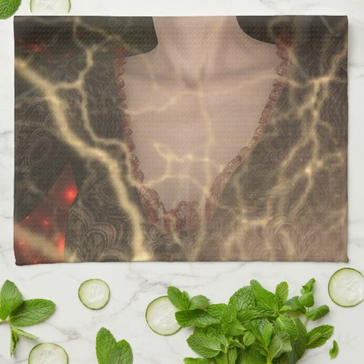 Lady Vamp Geschirrtuch (Gefaltet)