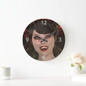 Lady Vamp Große Wanduhr (Zuhause)